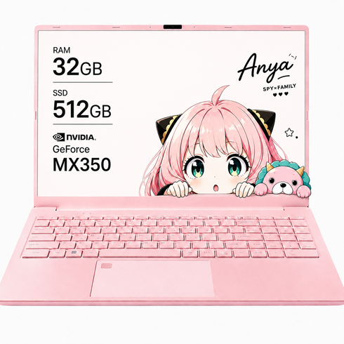 HEYBOT 15.6인치 대화면 외장그래픽 노트북 AMD A6-7310U 32GB RAM 512GB SSD GeForce MX350 2GB FHD IPS Windows 10 사무용, A39, WIN10, 분홍색