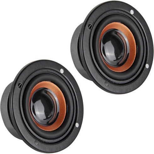 2인치 63mm 4옴 5W 풀레인지 스테레오 우퍼 스피커 2인치 아두이노 프로젝트 및 DIY 전자기기용 오디오 스피커 교체 2개, 블랙, DQL2
