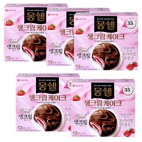 몽쉘 스트로베리, 408g, 5개