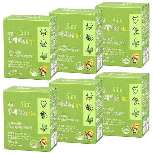기장 장쾌력슬림에스 12주분 차전자피 식이섬유 쾌변 다이어트, 5.5g, 180개