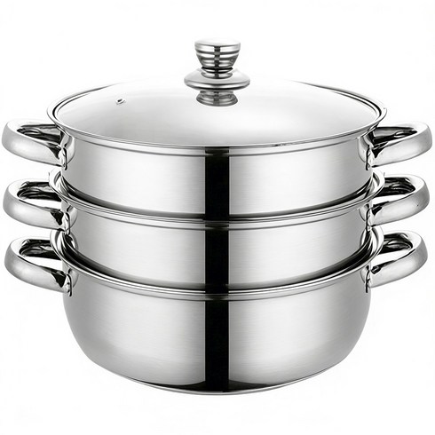 스텐 인덕션 범용 찜기 샤브샤브, 3개, 27.5cm