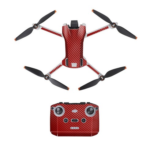 DJI 미니3 프로 전용 드론 스킨 필름 N1 RC 조종기 기체 보호 데칼 카본 패턴 방수 스티커, 1개, (미니3) 스킨카본레드(N1)