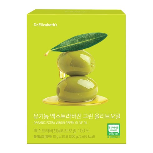 닥터엘리자베스 유기농 엑스트라버진 그린 올리브오일, 300g, 1개
