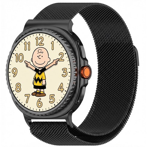 갤럭시워치9 8 클래식 호환 밀레니즈루프 스트랩 40mm 44mm 46mm, 블랙