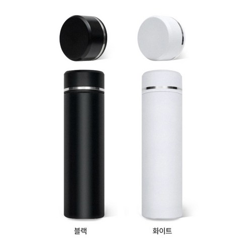 템플템 차망 보온병 보냉병 316 텀블러 500ml, 화이트 1개 + 블랙 1개
