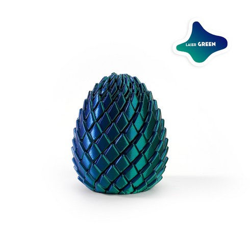 JAZOVO3D 프린팅 PLA 용각 가변 장식알 책상 데코 오피스 스트레스 해소 아이템 고급 선물, 라듐 그린