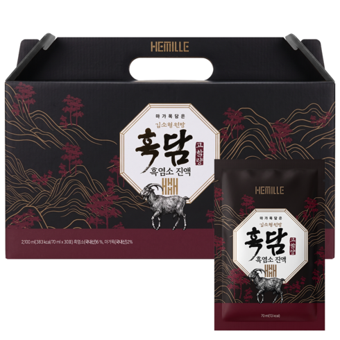 헤밀레 김소형 원장 흑담 고함량 흑염소 마가목 진액, 30개, 70ml