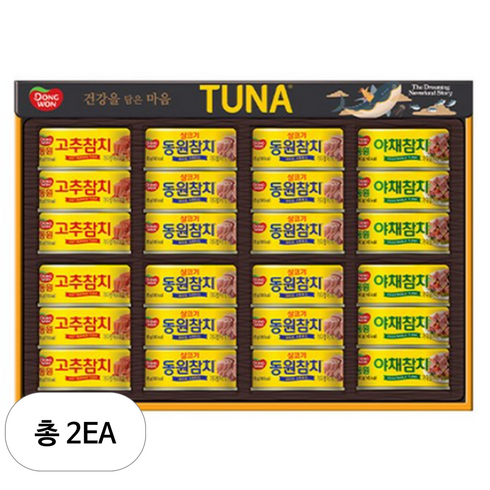 동원참치 선물세트 O-24호 + 부직포백, 2세트