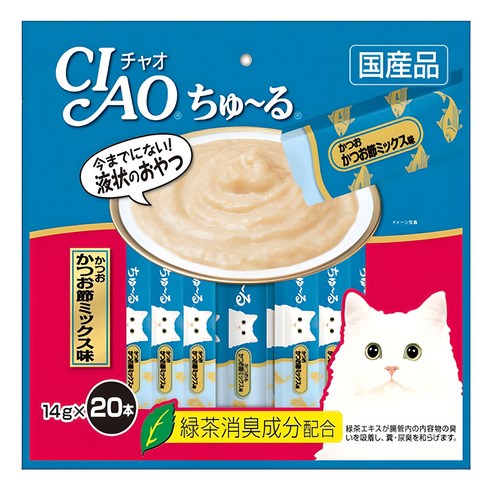 챠오츄르 고양이 짜먹는 간식, 혼합맛(가다랑어/가츠오부시), 280g, 1개