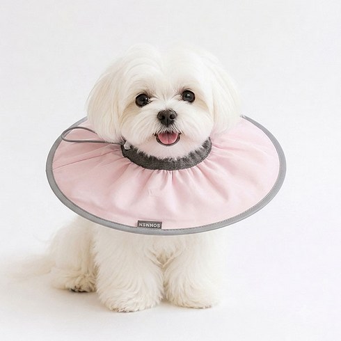 와와부 파스텔 소프트 강아지 고양이 초경량 가벼운 넥카라, 1개, 벗꽃핑크