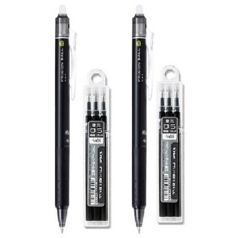 (파이로트)프릭션 0.5mm 블랙 ( 볼펜2개 리필2개 셋트), 블랙 2셋트
