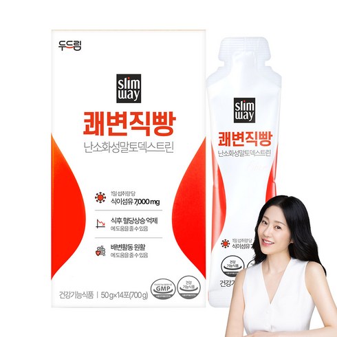 [두드림] 슬림웨이 쾌변직빵 배변활동도움 식이섬유 혈당상승억제, 14개, 50g