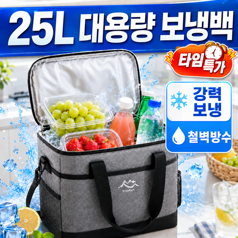 바인느 보냉가방 대형 보냉백 아이스가방, 그레이
