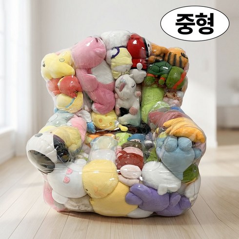 토토룸 투명 인형보관소파 정리함 수납함, 1개, 클리어 M