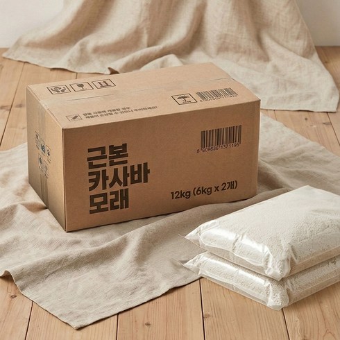 근본카사바모래 12kg 먼지없는 고양이모래, 1개, 무향