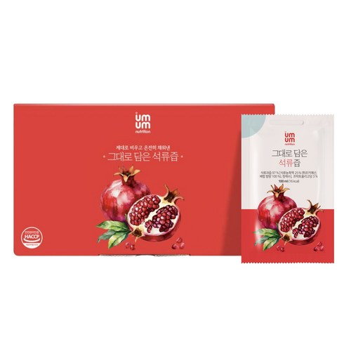 움움 그대로 담은 석류즙, 60개, 100ml