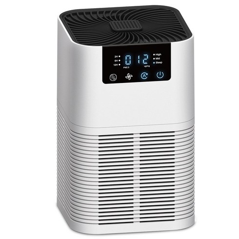 RUN기술 저소음 가정용 PM2.5 측정 공기청정기 HEPA 3단계 반려동물 냄새 털 제거 필터 공기청정기, 화이트, AP1