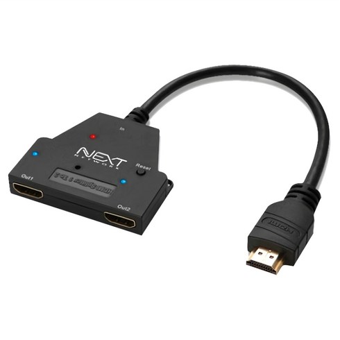 넥스트유 이지넷 유비쿼터스 HDMI 1대2 모니터 분배기, NEXT-0102SPC, 1개