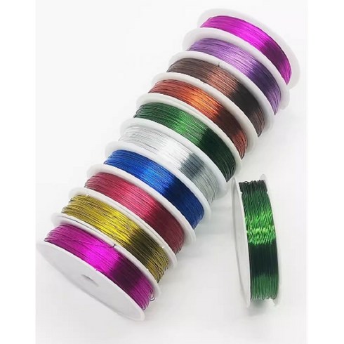공예용 네일아트 얇은 철사 와이어 0.3mm x 50m, 1개, 블랙