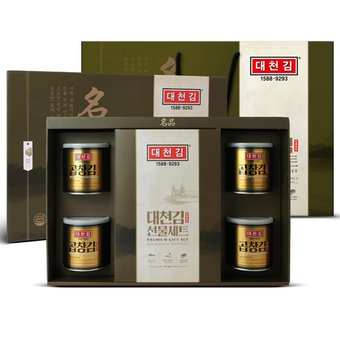 대천김 곱창캔김 4캔 + 재래김 8p, 1세트