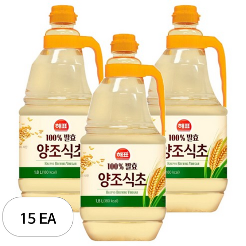 해표 양조식초, 1.8L, 15개