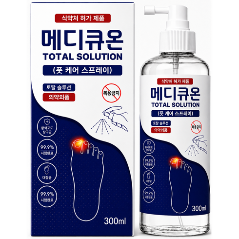 메디큐온 의약외품 살균소독 풋케어 스프레이, 1개입, 1개, 300ml