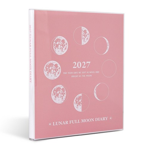 인디고 2027 루나 풀문 음력 절기 위클리 다이어리, 핑크, 1개
