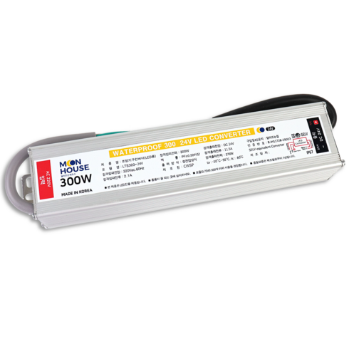 MOOH 국산 IP67방수형 LED안정기 SMPS 300W 24V, 1개