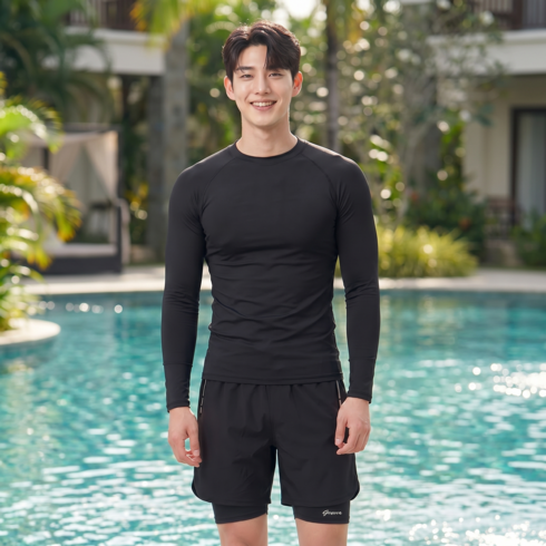 플로우 남자 수영복 래쉬가드 상의 하의 2종