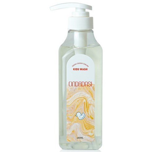 온다다시 수영장 올인원 키즈워시 수영 샴푸 바디워시 염소 냄새 제거 진정 보습, 2개, 480ml