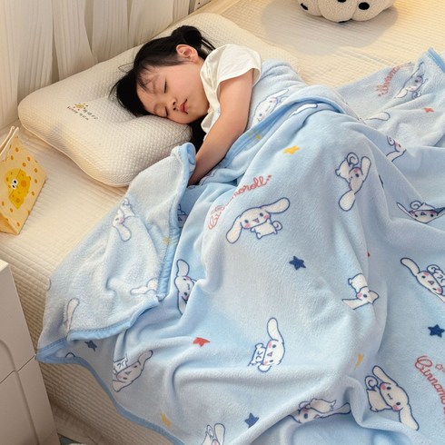 귀여운 캐릭터 극세사 낮잠 담요 사무실 학생 휴대용 무릎담요 에어컨 방 담요