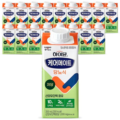 하이뮨 케어메이트 균형 당뇨식 저당, 200ml, 18개