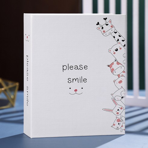 샤샤벨 4x6 포켓 사진 앨범 대용량 사진첩, 세로형 100포켓, E. 스마일