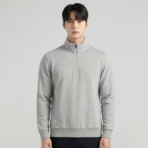 네파 남성 어반 베이직 반집업 맨투맨