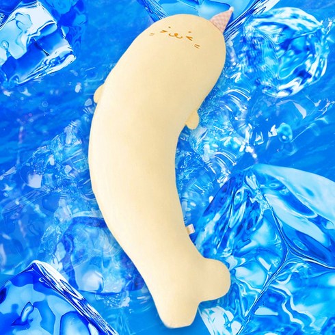 루시아이 쿨쿨 물범 냉감 바디필로우 3sizes, 옐로우