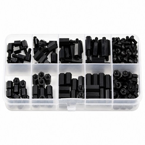 180pcs M3 나일론 스페이서 세트 1개, 블랙
