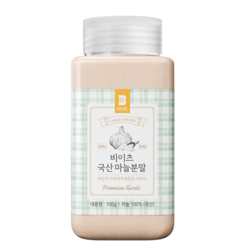 [100% 국산] 비이츠 국산 마늘 가루, 1개, 100g