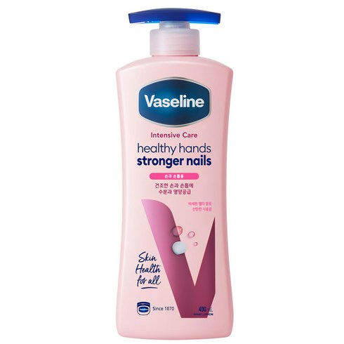 바세린 인텐시브 케어 헬씨 핸드 앤 스트롱거 네일 로션, 400ml, 1개