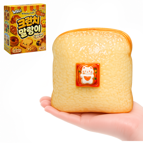 Wakku 수제 크런치 말랑이 슬랑이 삭각삭각 구운 빵, 1개, 80g, 식빵