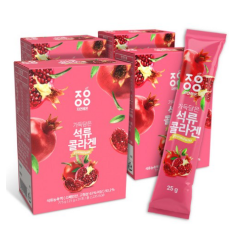자연에온 가득담은 석류콜라겐 25g 31포 4박스, 775g, 4개