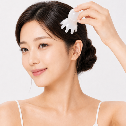 올라솔라 두피괄사 머리 승모근 마사지 지압 문어, 1개