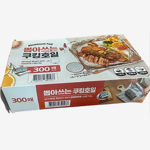 [행운상점] 간편하게 한장씩 뽑아쓰는 삼성쿠킹호일시트(300매), 1개