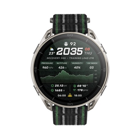 어메이즈핏 스마트워치 CHEETAH 2 ULTRA, GPS + 블루투스, 47mm, 블랙