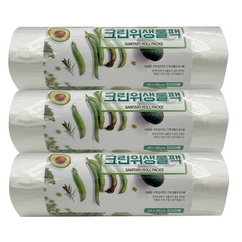 The좋은 크린롤백, 중(M), 500개, 3개