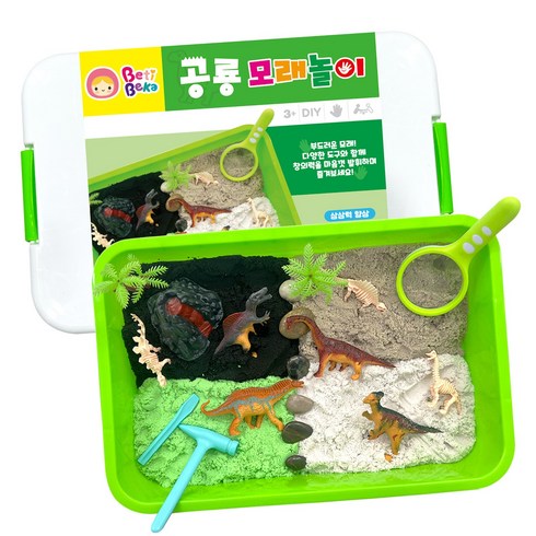 키드존 공룡 모래놀이, 혼합색상, 1개, 1.2kg