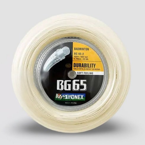 요넥스 배드민턴 거트 스트링 롤거트 BG65 코리아스포츠, 엠버, 1개