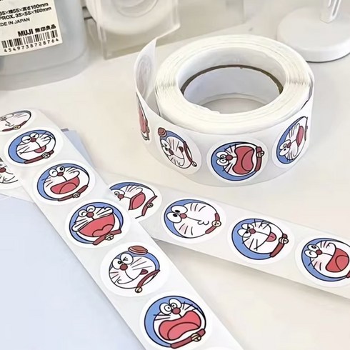 도라에몽 스티커 세트 DIY 장식 스티커, 롤당 500매, 1세트