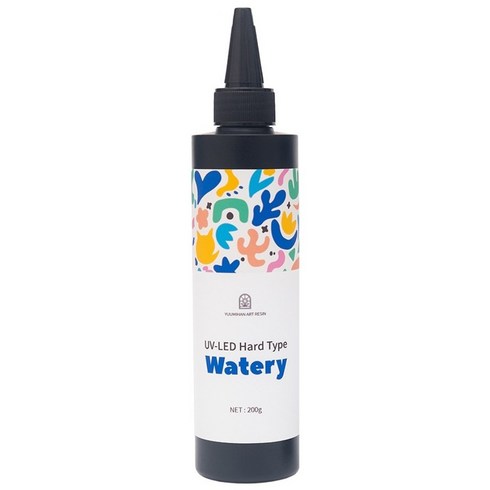 UV LED Resin 대용량 고투명 네일 공예용 아트, 저점도 200g, 1개