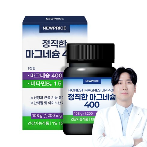 뉴프라이스 정직한 마그네슘 400 108g, 1개, 90정