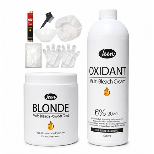 진 블론드 멀티블리치 블랙빼기 셀프 탈색약 세트, 1개, 1500ml